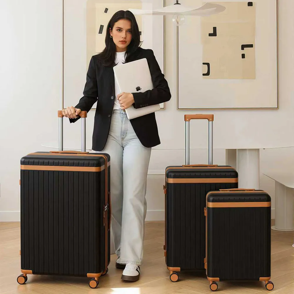 5-Piece Large Capacity Travel Luggage Set: Durable 28-Inch Anti-Scratch Suitcase with Matching Backpack, Ideal for International Travel and Business Trips thumbnail 4