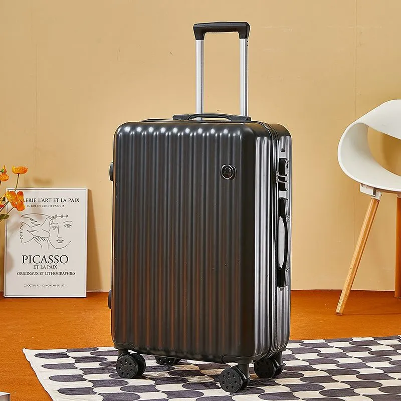 Durable Leather Suitcase with Password Lock - Large Capacity Trolley Case with Universal Wheels, Ideal for Student Travel and Business Trips thumbnail 6