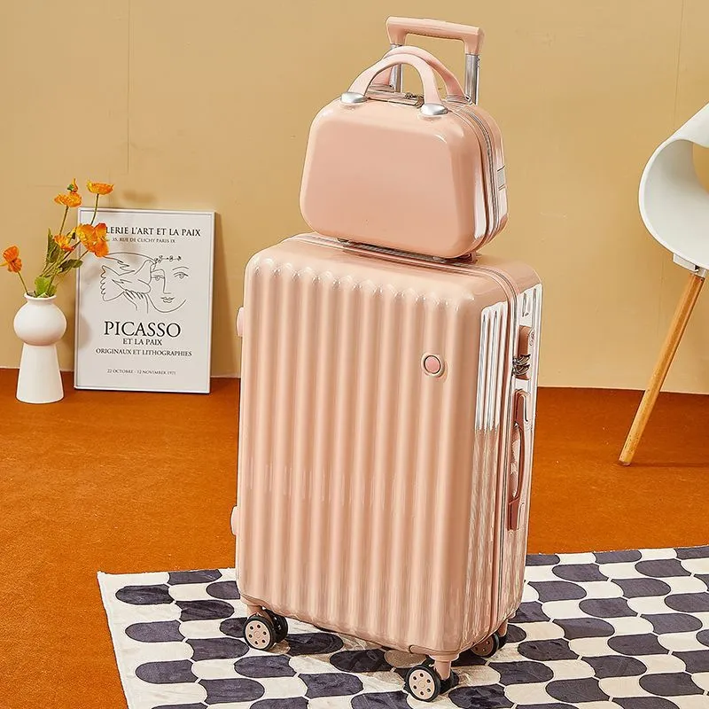 Durable Leather Suitcase with Password Lock - Large Capacity Trolley Case with Universal Wheels, Ideal for Student Travel and Business Trips thumbnail 7