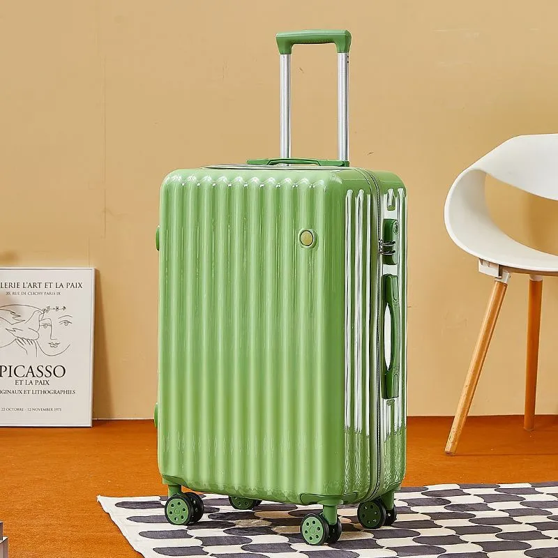 Durable Leather Suitcase with Password Lock - Large Capacity Trolley Case with Universal Wheels, Ideal for Student Travel and Business Trips thumbnail 10