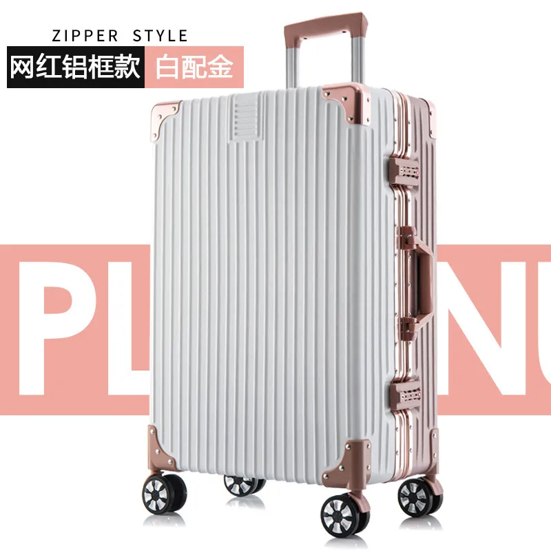 Durable Leather Suitcase with Password Lock - Large Capacity Trolley Case with Universal Wheels, Ideal for Student Travel and Business Trips thumbnail 8