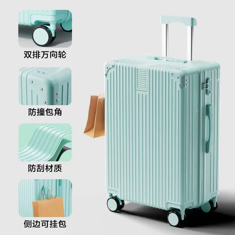 Retro Luggage Case with Universal Wheels - Durable Password Lock Trolley Suitcase for Men & Women, Large Capacity Trendy Travel Box - Image 6