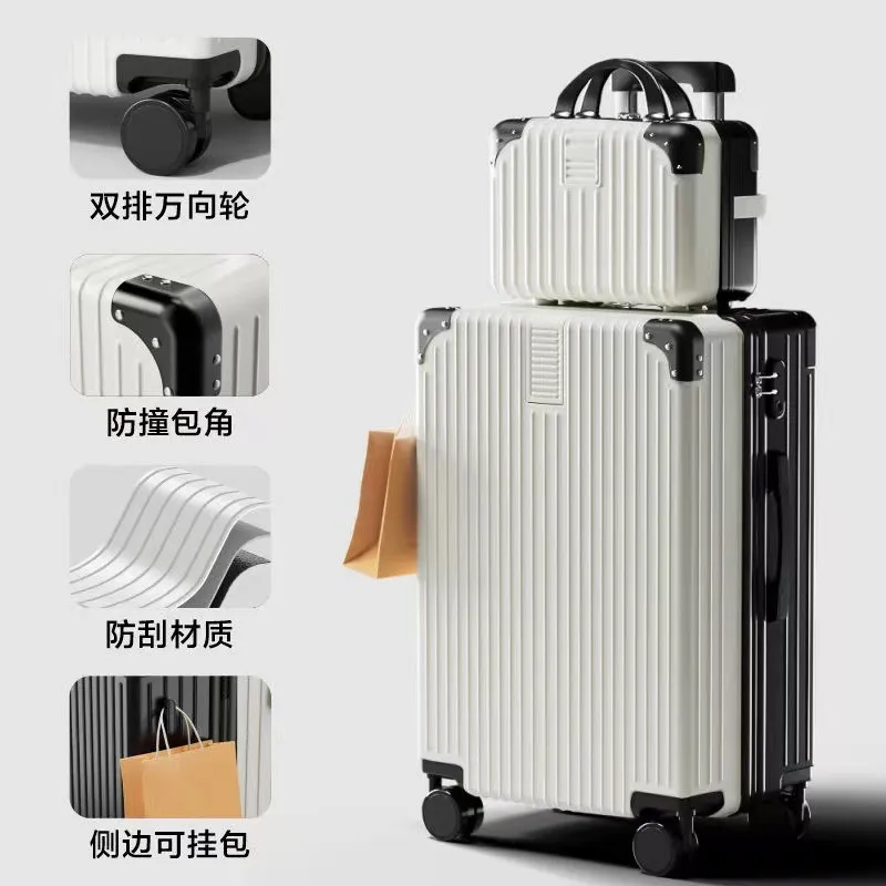Retro Luggage Case with Universal Wheels - Durable Password Lock Trolley Suitcase for Men & Women, Large Capacity Trendy Travel Box - Image 7
