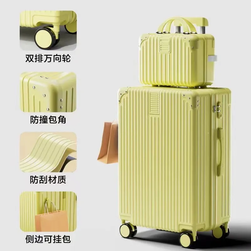 Retro Luggage Case with Universal Wheels - Durable Password Lock Trolley Suitcase for Men & Women, Large Capacity Trendy Travel Box - Image 8