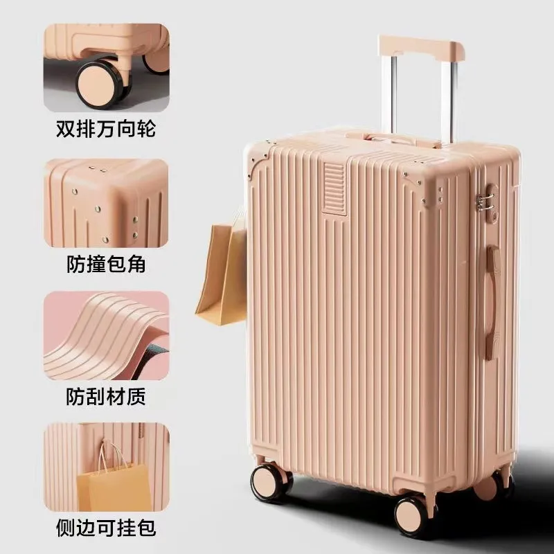 Retro Luggage Case with Universal Wheels - Durable Password Lock Trolley Suitcase for Men & Women, Large Capacity Trendy Travel Box - Image 9