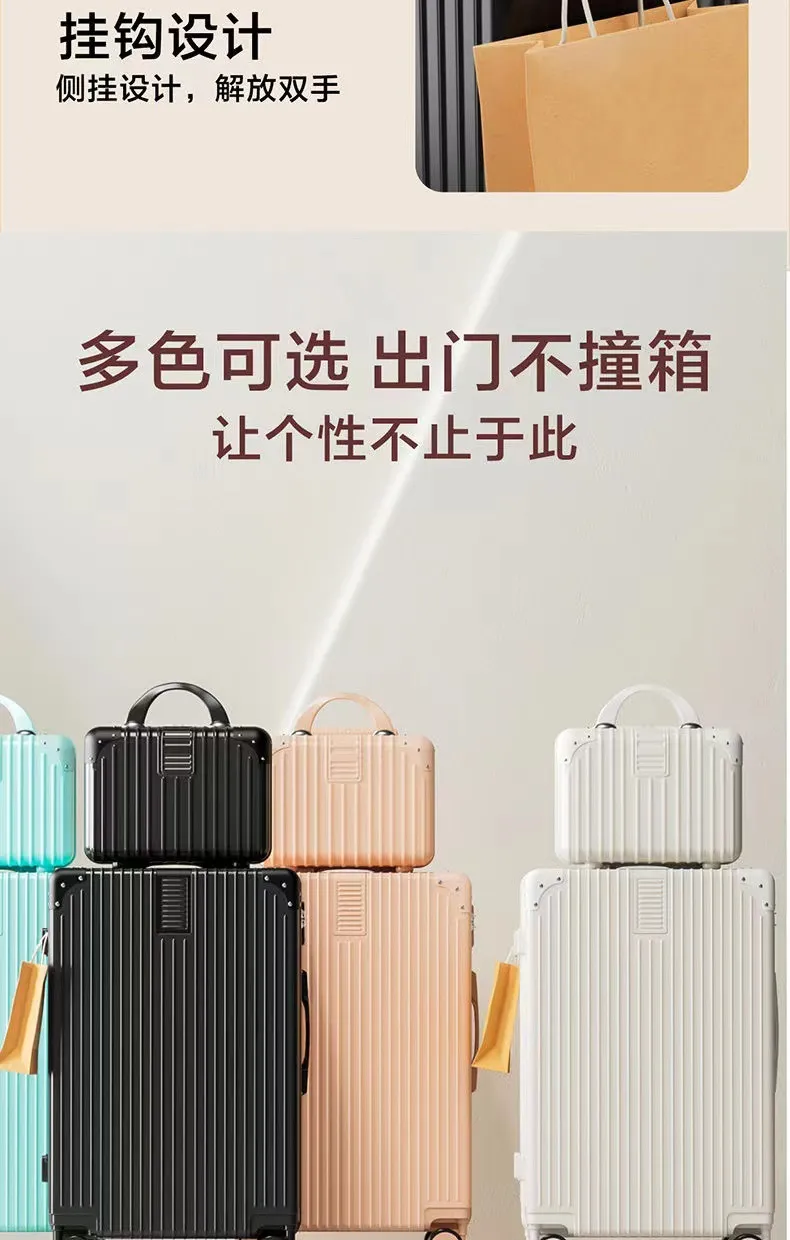 Retro Luggage Case with Universal Wheels - Durable Password Lock Trolley Suitcase for Men & Women, Large Capacity Trendy Travel Box showcase 9