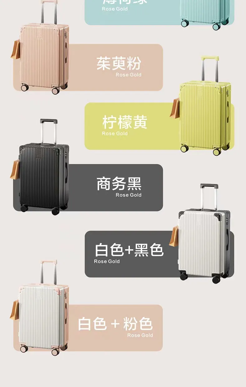 Retro Luggage Case with Universal Wheels - Durable Password Lock Trolley Suitcase for Men & Women, Large Capacity Trendy Travel Box showcase 15