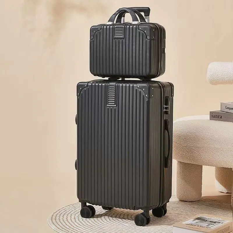 Women's Retro Trendy Suitcase with Custom Logo, Universal Silent Wheels, Travel Password Lock Trolley Case for Students thumbnail 3
