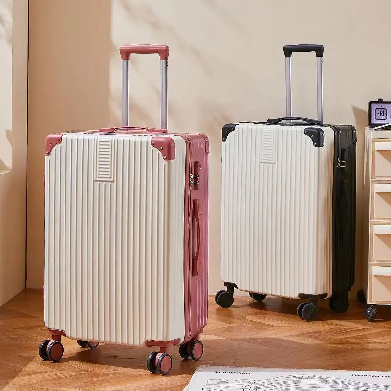 Women's Retro Trendy Suitcase with Custom Logo, Universal Silent Wheels, Travel Password Lock Trolley Case for Students thumbnail 4