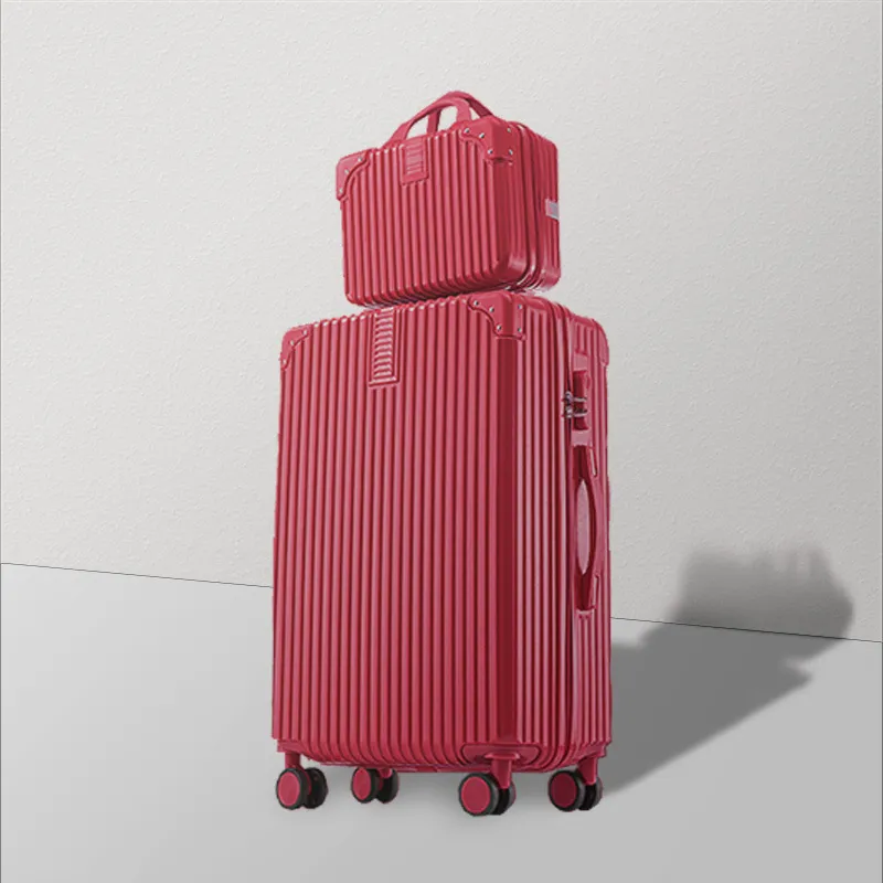 Women's Retro Trendy Suitcase with Custom Logo, Universal Silent Wheels, Travel Password Lock Trolley Case for Students thumbnail 9