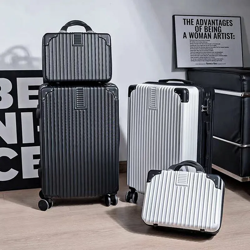 Women's Retro Trendy Suitcase with Custom Logo, Universal Silent Wheels, Travel Password Lock Trolley Case for Students thumbnail 1