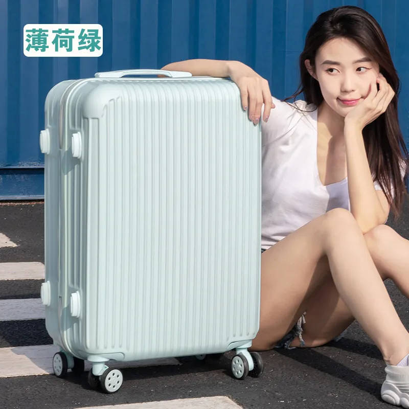 20-Inch Front-Opening Carry-On Travel Suitcase with Universal Wheels, 28-Inch Password-Protected Trolley Luggage for Women thumbnail 8