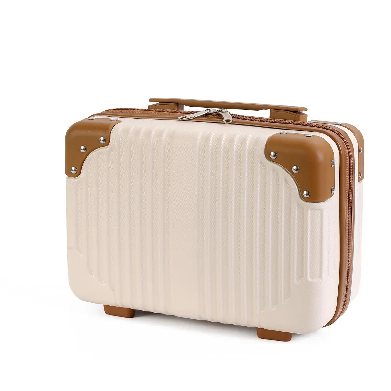 Retro 14-Inch Luggage Bag, Mini Cosmetic Case, Souvenir Gift Box with Password Lock, Travel Essential for Women thumbnail 5