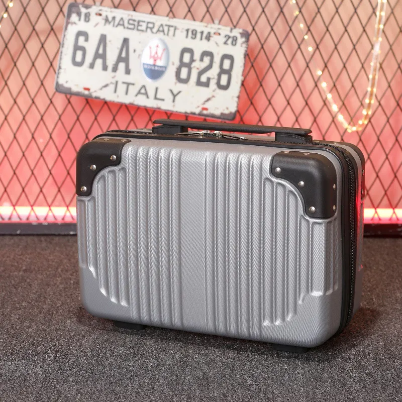 Retro 14-Inch Luggage Bag, Mini Cosmetic Case, Souvenir Gift Box with Password Lock, Travel Essential for Women thumbnail 10