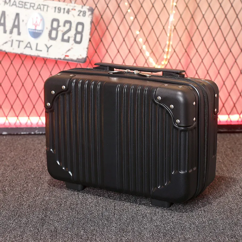 Retro 14-Inch Luggage Bag, Mini Cosmetic Case, Souvenir Gift Box with Password Lock, Travel Essential for Women thumbnail 7