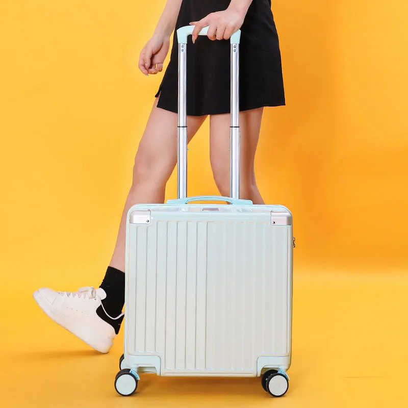 Lightweight Carry-On Luggage Suitcase for Students - 18/20 Inch Password Protected Trolley Case for Travel thumbnail 4
