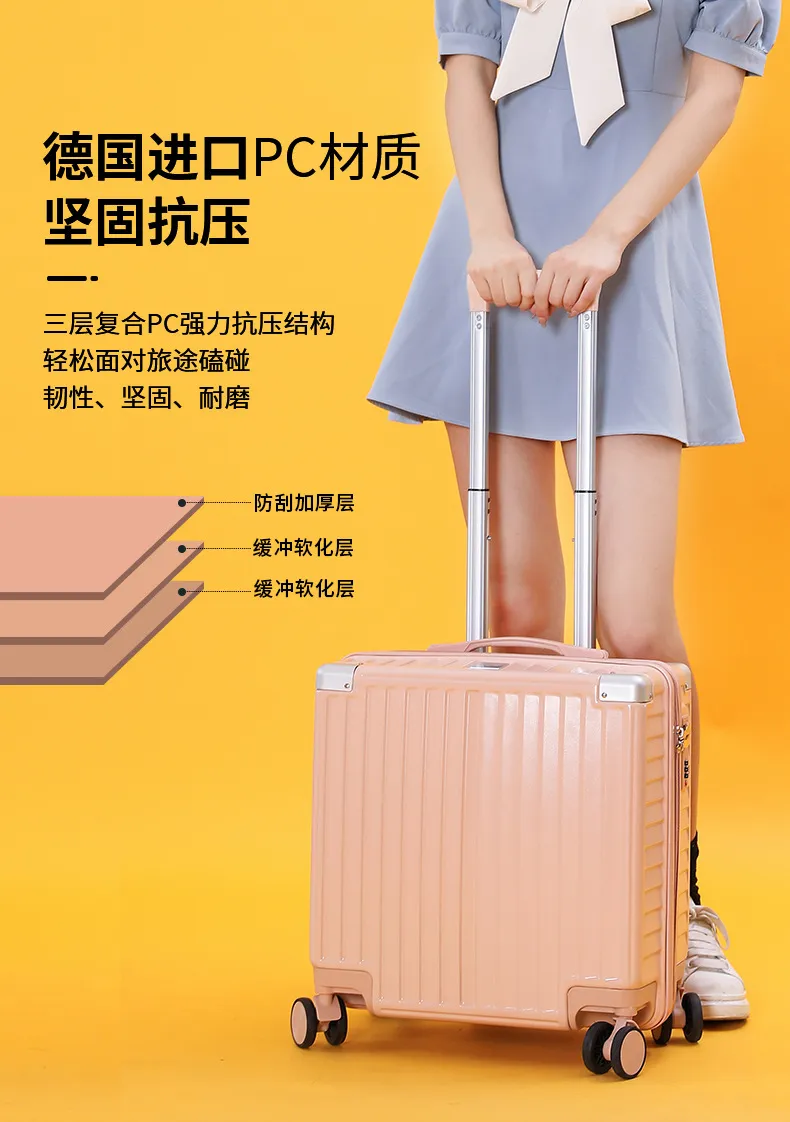 Lightweight Carry-On Luggage Suitcase for Students - 18/20 Inch Password Protected Trolley Case for Travel showcase 6