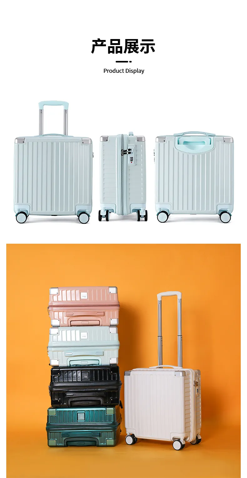 Lightweight Carry-On Luggage Suitcase for Students - 18/20 Inch Password Protected Trolley Case for Travel showcase 14