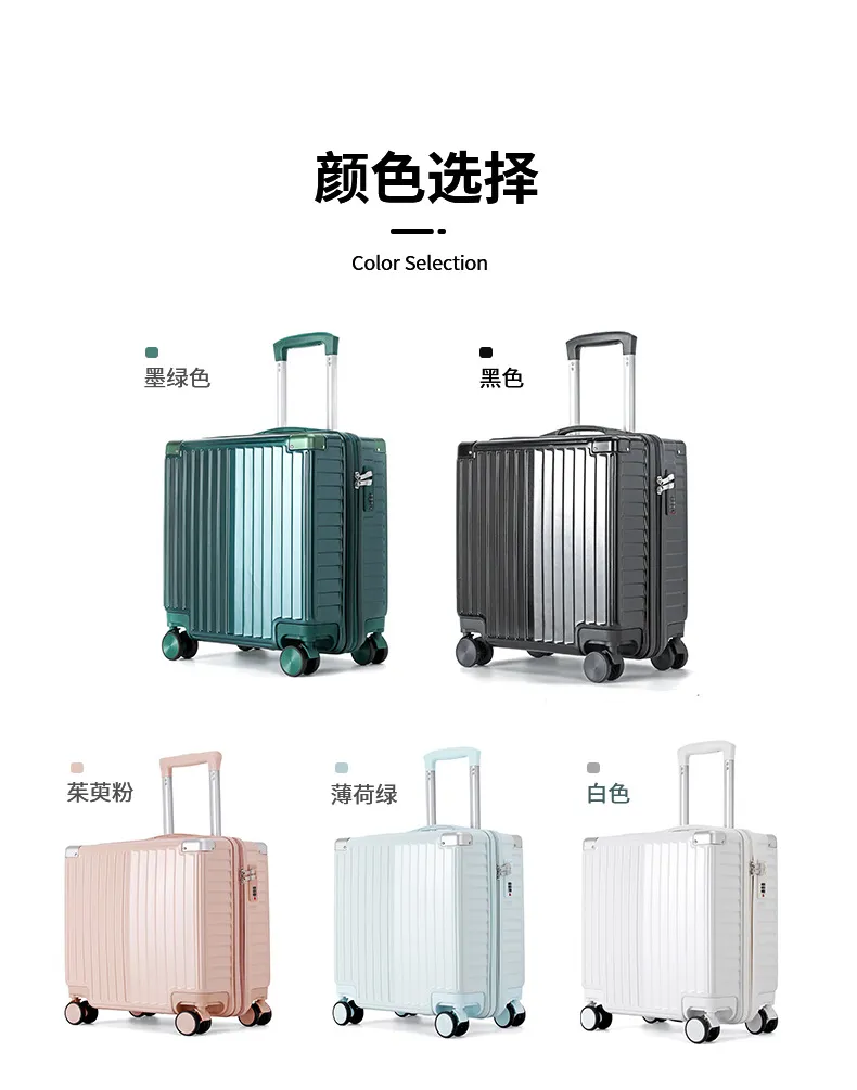 Lightweight Carry-On Luggage Suitcase for Students - 18/20 Inch Password Protected Trolley Case for Travel showcase 11
