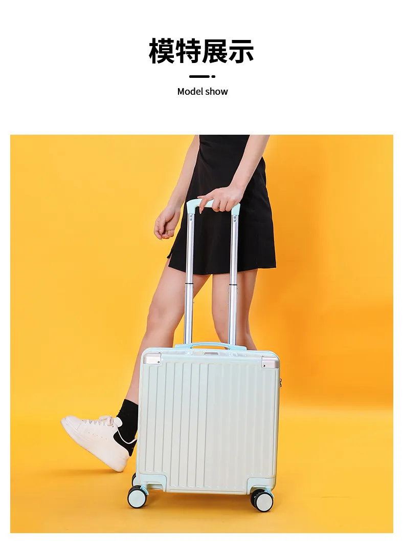 Lightweight Carry-On Luggage Suitcase for Students - 18/20 Inch Password Protected Trolley Case for Travel showcase 17