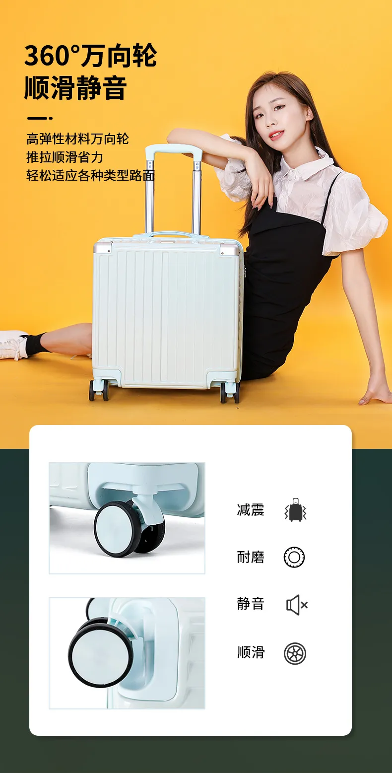Lightweight Carry-On Luggage Suitcase for Students - 18/20 Inch Password Protected Trolley Case for Travel showcase 5