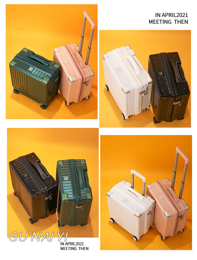 Lightweight Carry-On Luggage Suitcase for Students - 18/20 Inch Password Protected Trolley Case for Travel showcase 15