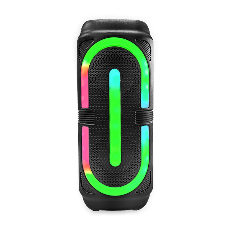 Dual 4-Inch RGB Wireless Bluetooth Outdoor Speaker with Microphone - Portable Stereo Sound System for Parties & Events, Wholesale Audio thumbnail 1