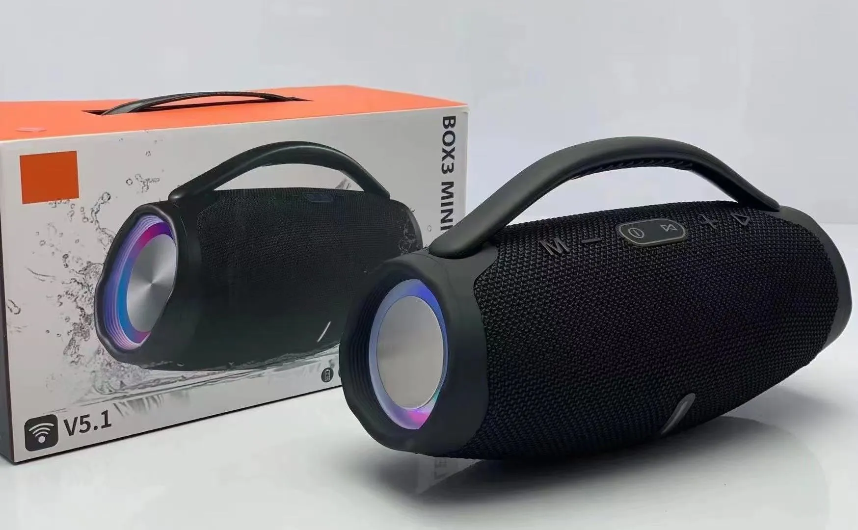 Mini Box3 Wireless Bluetooth Speaker with LED Light, Portable Outdoor Desktop Subwoofer Audio for Music Lovers thumbnail 8