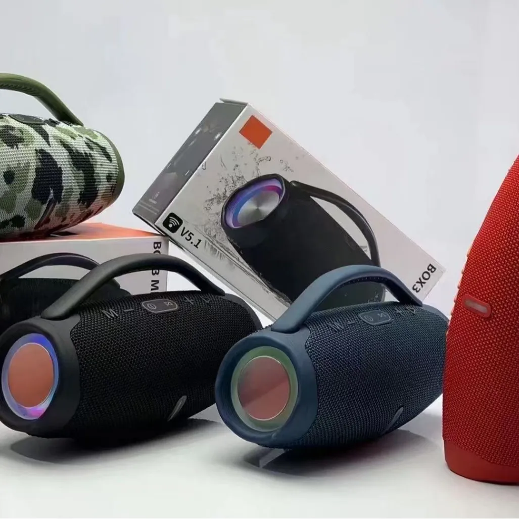 Mini Box3 Wireless Bluetooth Speaker with LED Light, Portable Outdoor Desktop Subwoofer Audio for Music Lovers thumbnail 2