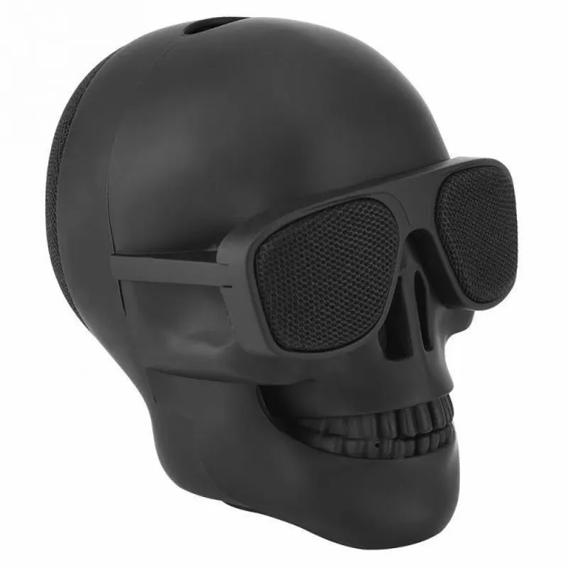 Mini Skull Bluetooth Speaker Portable Subwoofer with Card Player, Desktop Audio for Home and Outdoor Use thumbnail 1