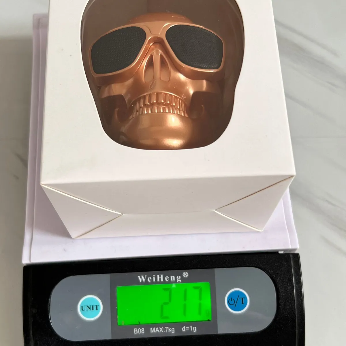 Mini Skull Bluetooth Speaker Portable Subwoofer with Card Player, Desktop Audio for Home and Outdoor Use showcase 5