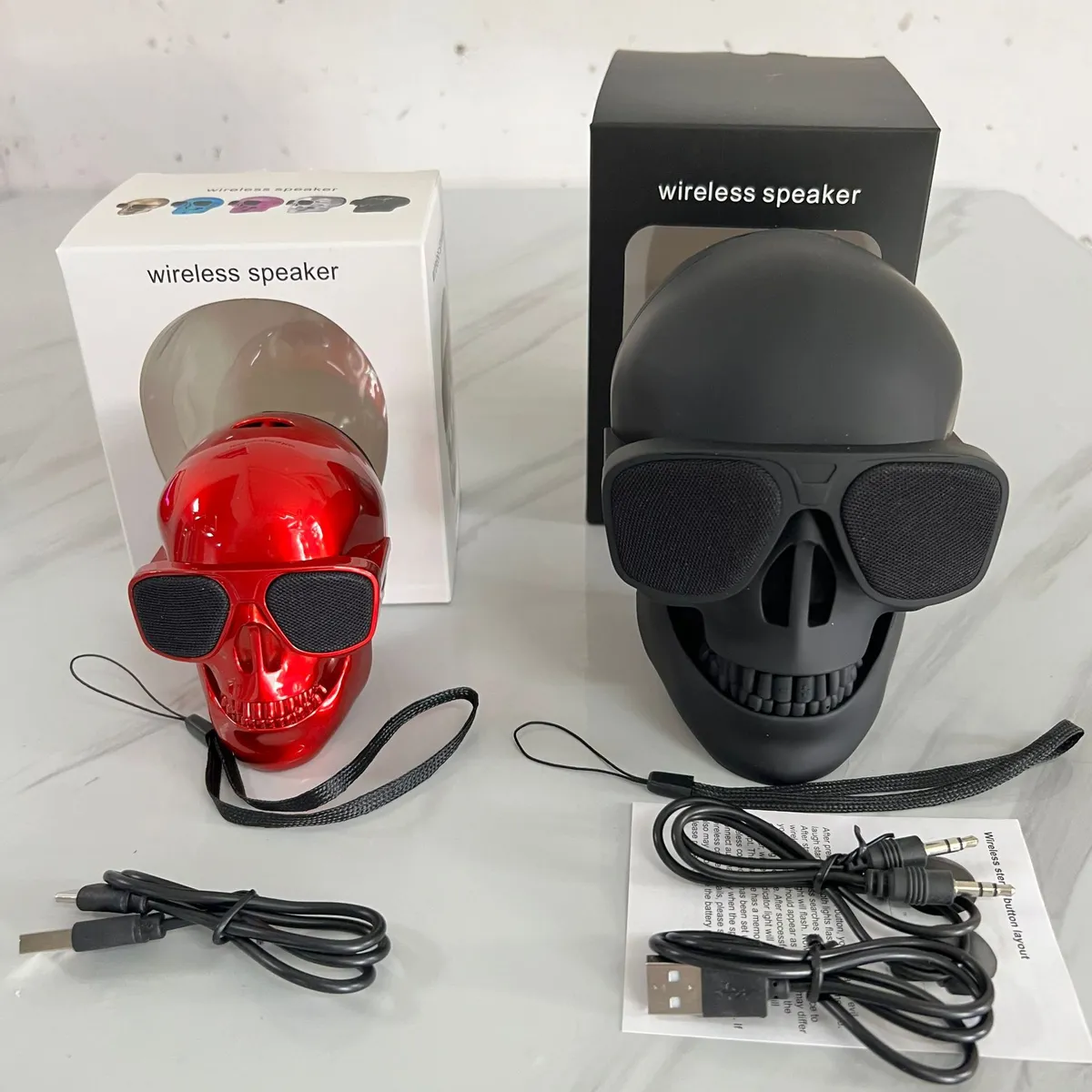 Mini Skull Bluetooth Speaker Portable Subwoofer with Card Player, Desktop Audio for Home and Outdoor Use showcase 10
