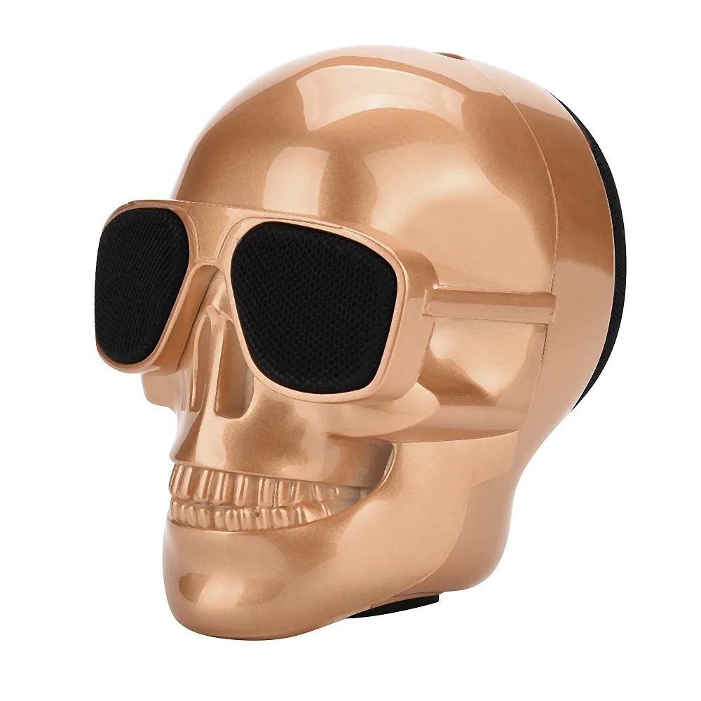 Mini Skull Bluetooth Speaker Portable Subwoofer with Card Player, Desktop Audio for Home and Outdoor Use thumbnail 2