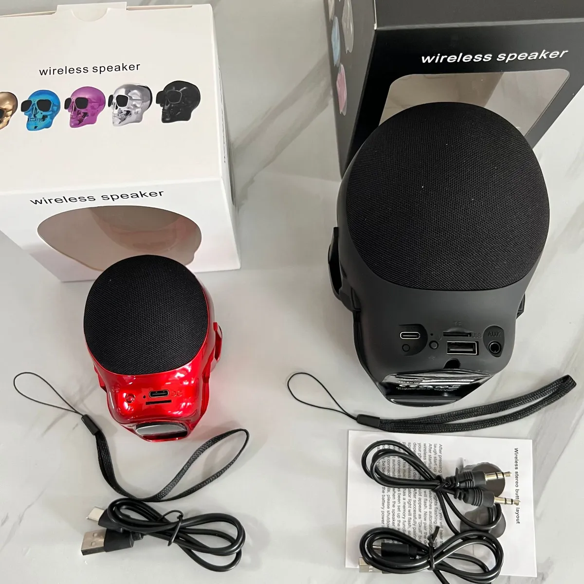 Mini Skull Bluetooth Speaker Portable Subwoofer with Card Player, Desktop Audio for Home and Outdoor Use showcase 11