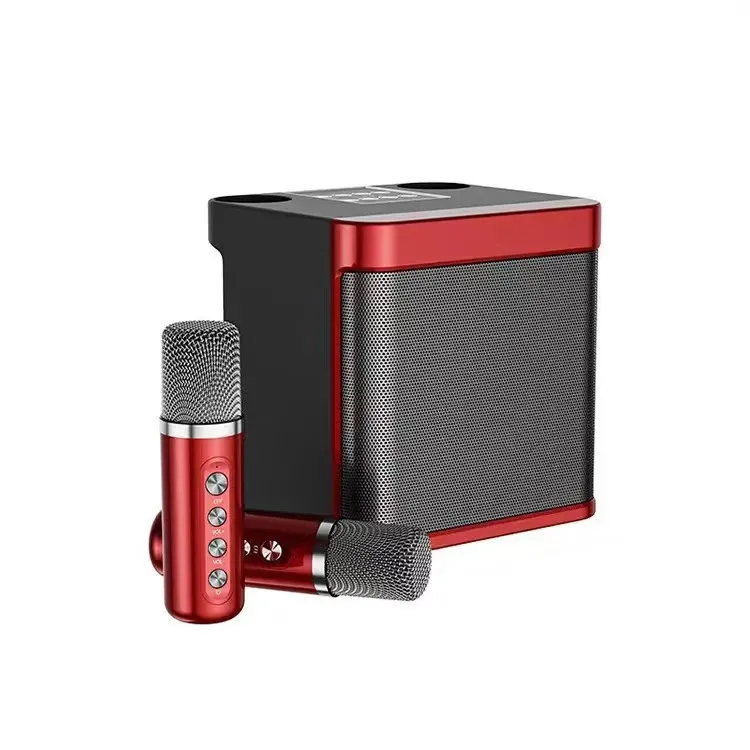 Ys203K Portable Bluetooth Speaker with Dual Wireless Microphones for KTV and Outdoor Home Use, Loud Stereo Sound, Rechargeable Battery thumbnail 5