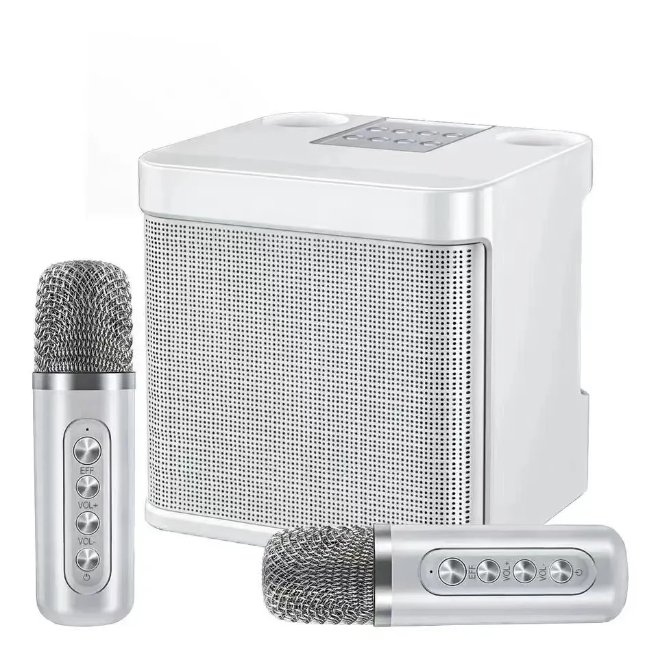 Ys203K Portable Bluetooth Speaker with Dual Wireless Microphones for KTV and Outdoor Home Use, Loud Stereo Sound, Rechargeable Battery thumbnail 6