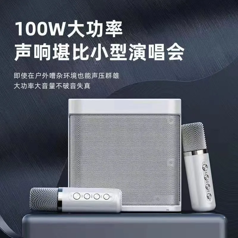 Ys203K Portable Bluetooth Speaker with Dual Wireless Microphones for KTV and Outdoor Home Use, Loud Stereo Sound, Rechargeable Battery showcase 4