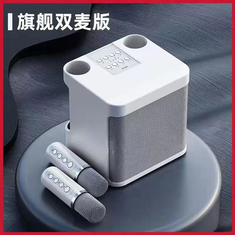 Ys203K Portable Bluetooth Speaker with Dual Wireless Microphones for KTV and Outdoor Home Use, Loud Stereo Sound, Rechargeable Battery showcase 6