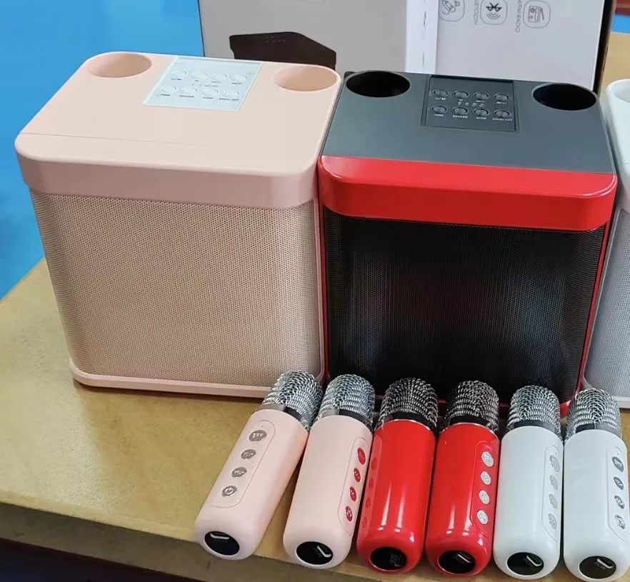 Ys203K Portable Bluetooth Speaker with Dual Wireless Microphones for KTV and Outdoor Home Use, Loud Stereo Sound, Rechargeable Battery showcase 9