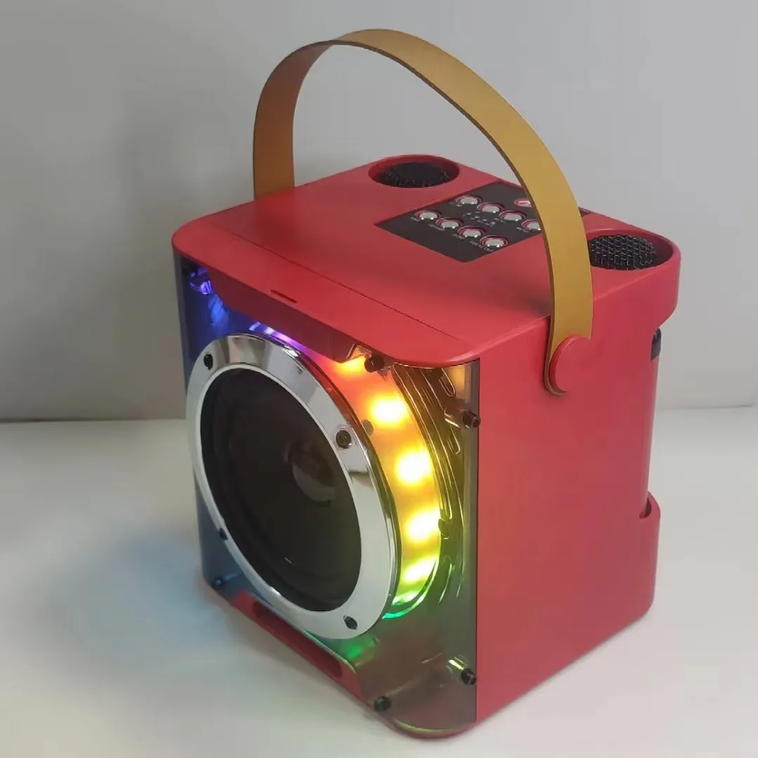 Ys203K Portable Bluetooth Speaker with Dual Wireless Microphones for KTV and Outdoor Home Use, Loud Stereo Sound, Rechargeable Battery showcase 12
