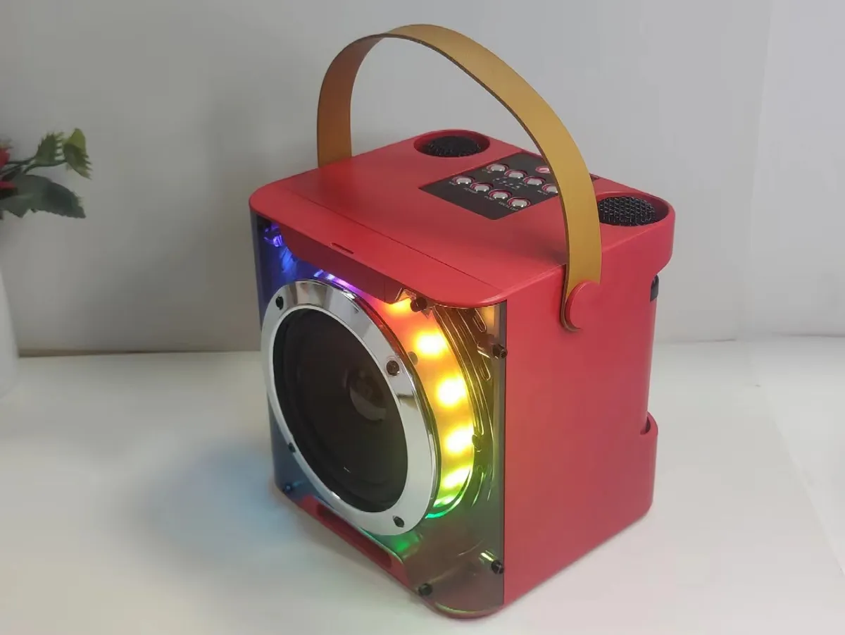 Ys203K Portable Bluetooth Speaker with Dual Wireless Microphones for KTV and Outdoor Home Use, Loud Stereo Sound, Rechargeable Battery showcase 14