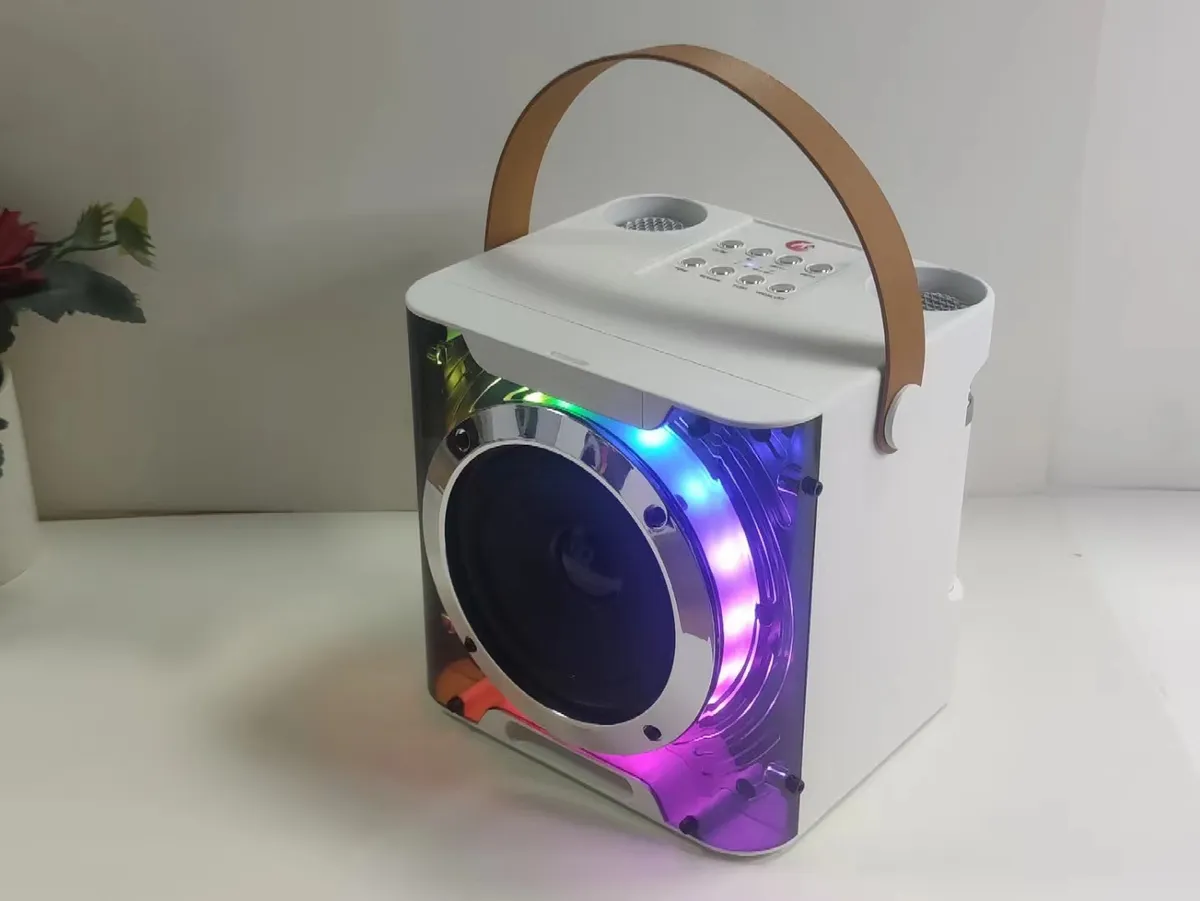 Ys203K Portable Bluetooth Speaker with Dual Wireless Microphones for KTV and Outdoor Home Use, Loud Stereo Sound, Rechargeable Battery showcase 13