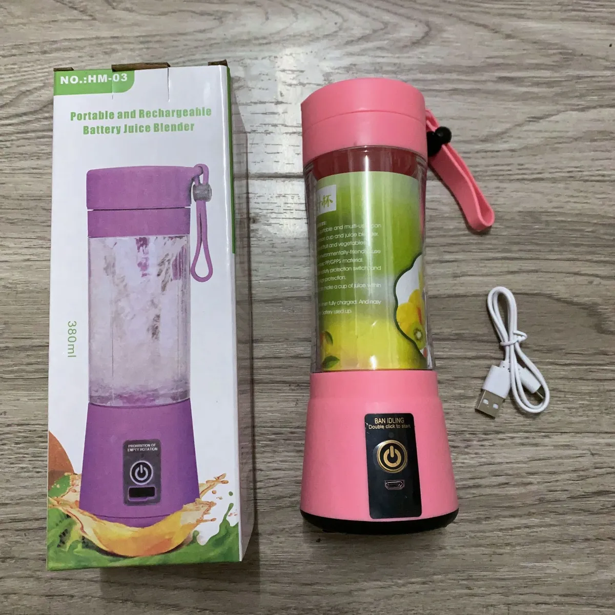 Portable Mini Cyclone Electric Juicer Blender, Rechargeable Fruit Juice Cup for Freshly Squeezed Smoothies, Compact Kitchen Appliance for Healthy Living showcase 3