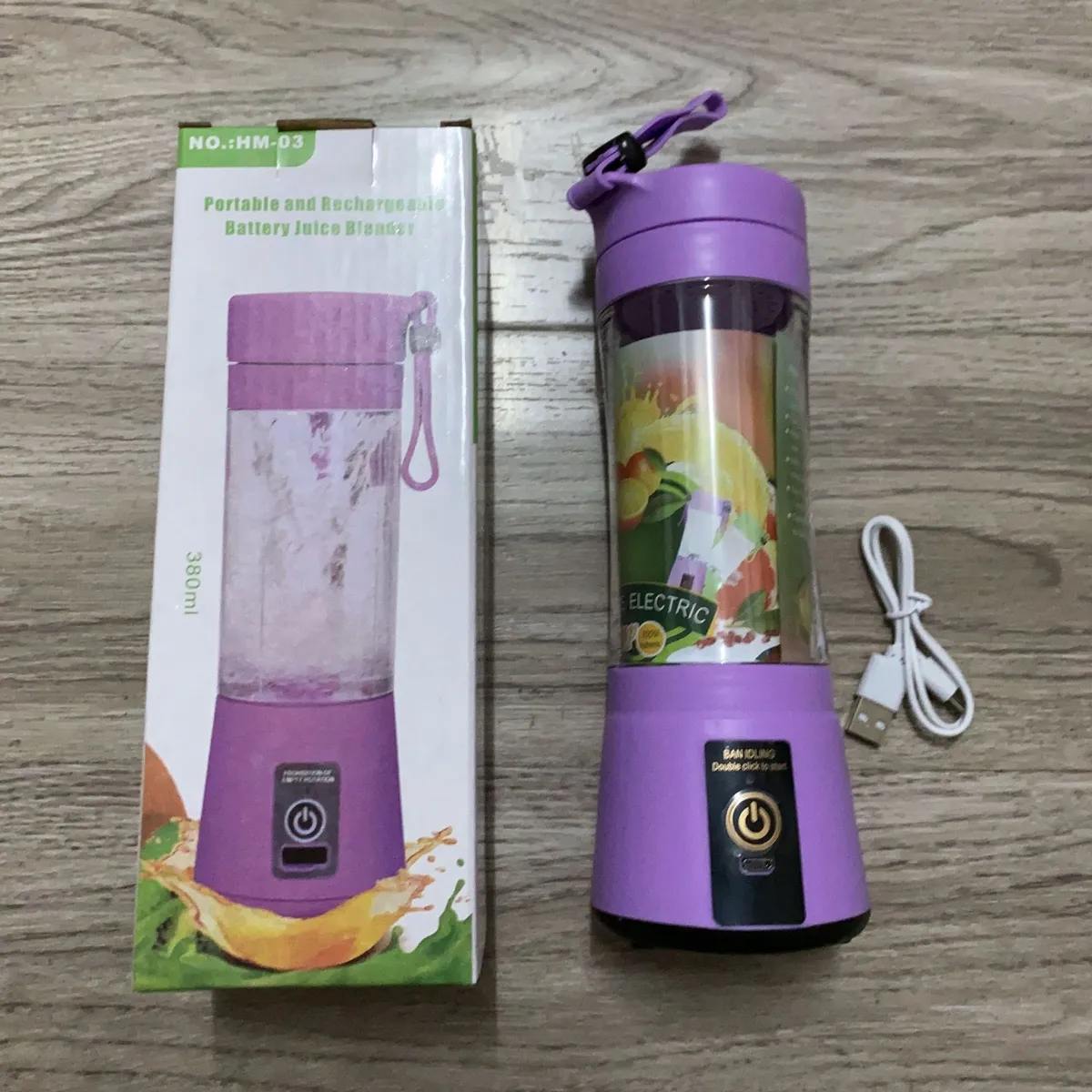Portable Mini Cyclone Electric Juicer Blender, Rechargeable Fruit Juice Cup for Freshly Squeezed Smoothies, Compact Kitchen Appliance for Healthy Living showcase 4