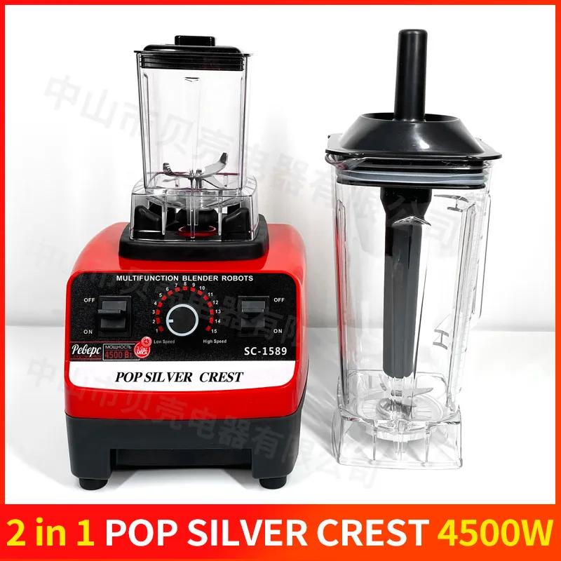 Popsilver Crest High-Speed Blender for Smoothies, Grinding, Food Prep, Juicing - Includes Dual Cups, Powerful Motor, Kitchen Appliance for Home Use thumbnail 3