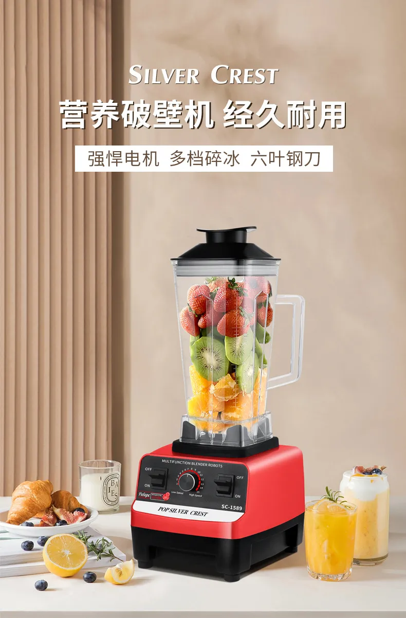 Popsilver Crest High-Speed Blender for Smoothies, Grinding, Food Prep, Juicing - Includes Dual Cups, Powerful Motor, Kitchen Appliance for Home Use showcase 20