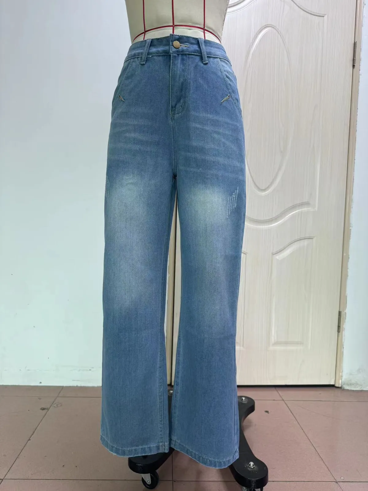 Retro Fashion Women's Wide-Leg Jeans - Casual Straight Leg Pants for Amazon, European & American Style showcase 2