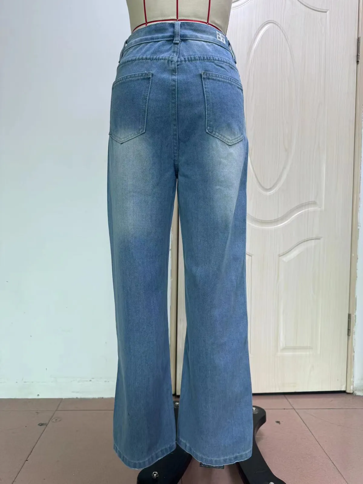 Retro Fashion Women's Wide-Leg Jeans - Casual Straight Leg Pants for Amazon, European & American Style showcase 3