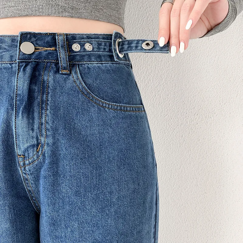 Women's High Waist Wide Leg Jeans - Slim Fit, Loose Straight Leg Pants for Spring & Autumn Fashion thumbnail 3