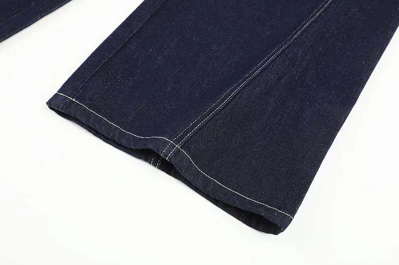 Spring 2025 Women's Mid-Waist Loose Wide-Leg Jeans - Stylish One-Button Design for Casual Comfort showcase 9